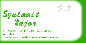szulamit major business card